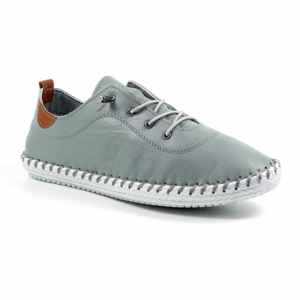 st ives grey leather plimsoll p5906 365920 image