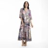 ORIENTIQUE Sotavento Peak Maxi Dress in Multi 40046
