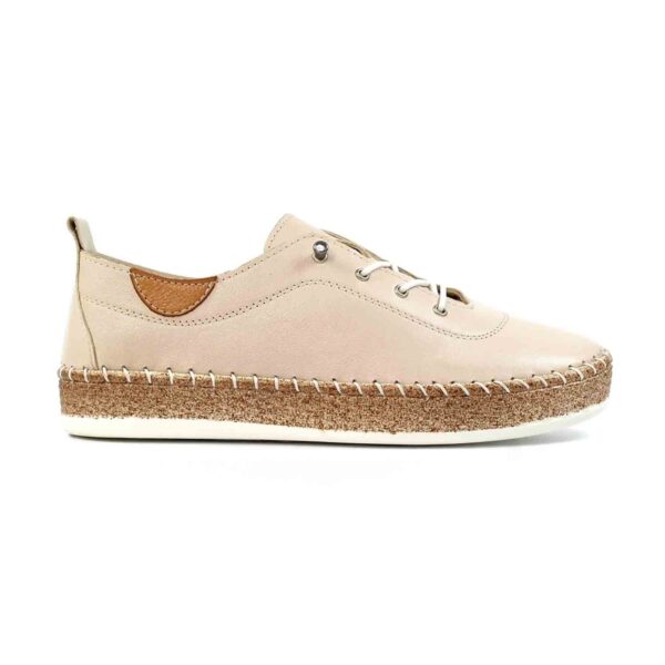 evie cream leather plimsoll p7128 407743 image