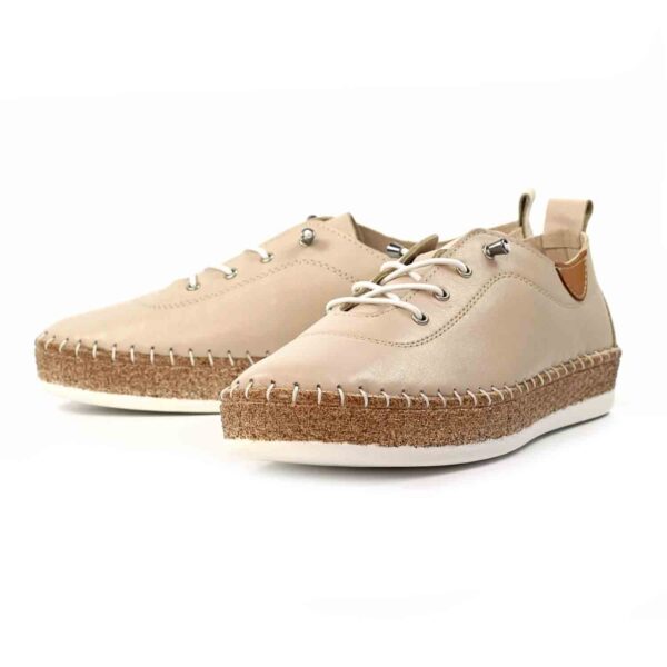 evie cream leather plimsoll p7128 407785 image