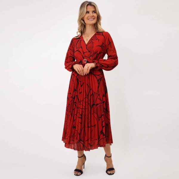Kate Pippa Positano Midi Dress In Red Print 316ccc4c