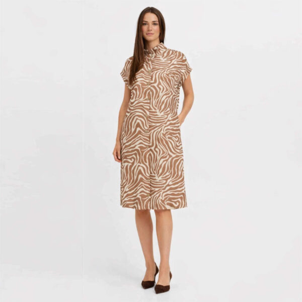 B YOUNG 20814553 BYFALAKKA SHORT SLEEVE SHIRT DRESS-WOODSMOKE