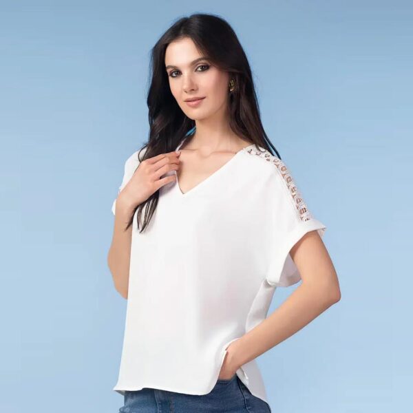 ALISON SHERI A47031 TOP-WHITE