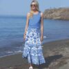 blue skirt