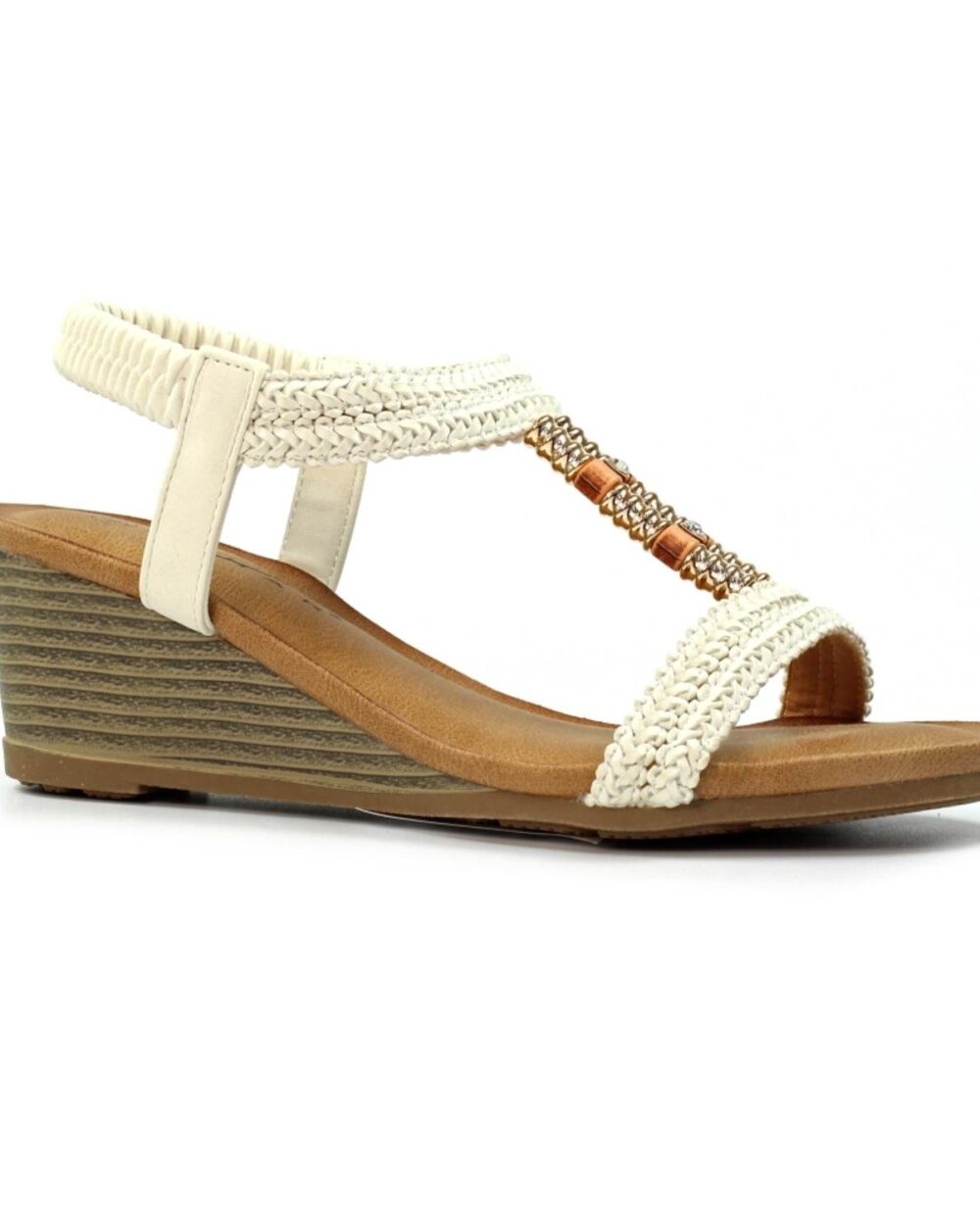 Obsessions 12 LUNAR JLH535 FLORENCE WEDGE-WHITE