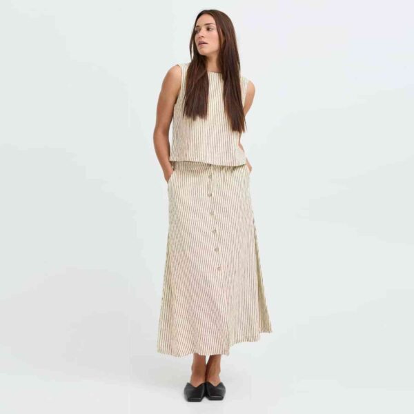 B YOUNG 20816610 BYFALAKKA BUTTON SKIRT-RAINY DAY