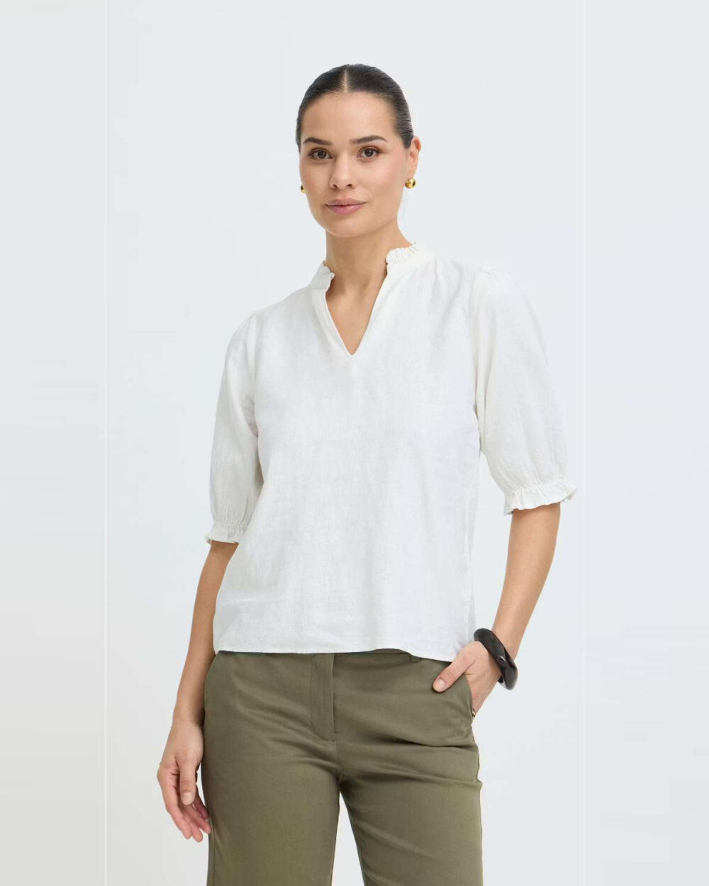 Obsessions 8 B YOUNG 20818825 BYFALAKKA PUFF BLOUSE-MARSHMALLOW